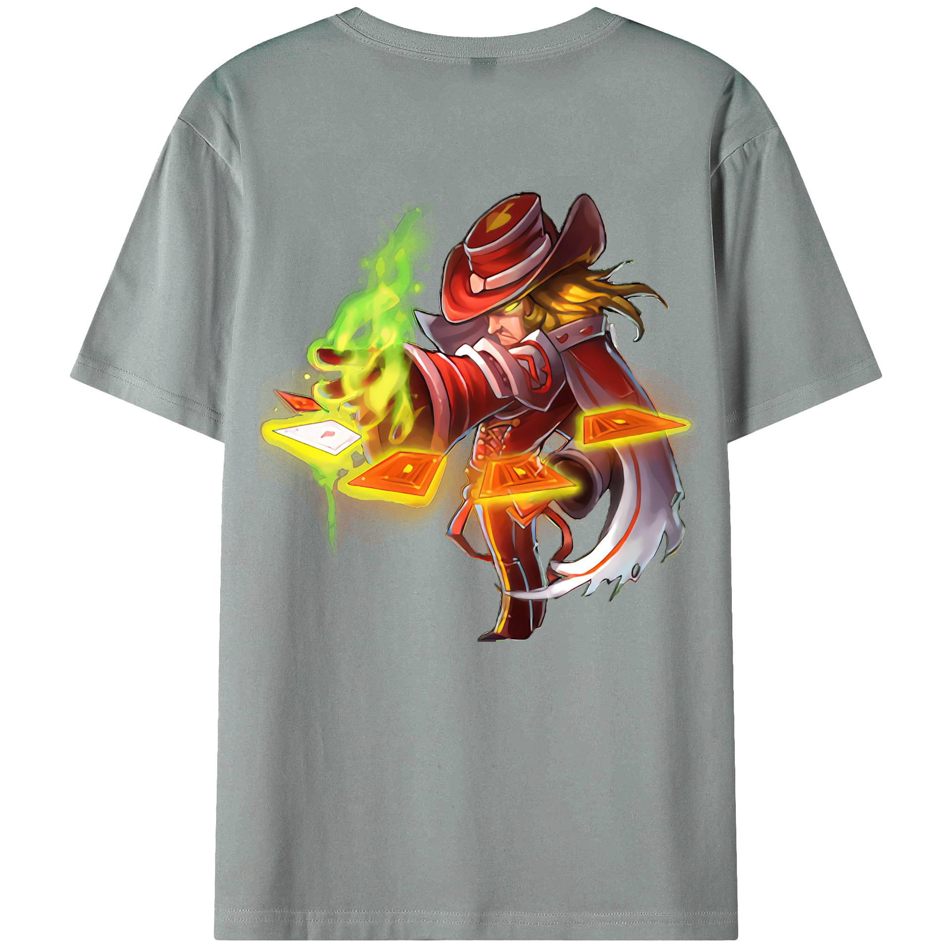 （画像用） リーグ・オブ・レジェンド League of Legends LOL 綿100％ メンズ半袖Tシャツ（バックプリント） 通気性